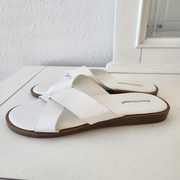 Pierre Dumas White Sandals Size 5 1/2 💖 - Picture 2 of 8